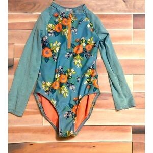 Cat & Jack Girls XS(4/5) Long Sleeve Swimsuit